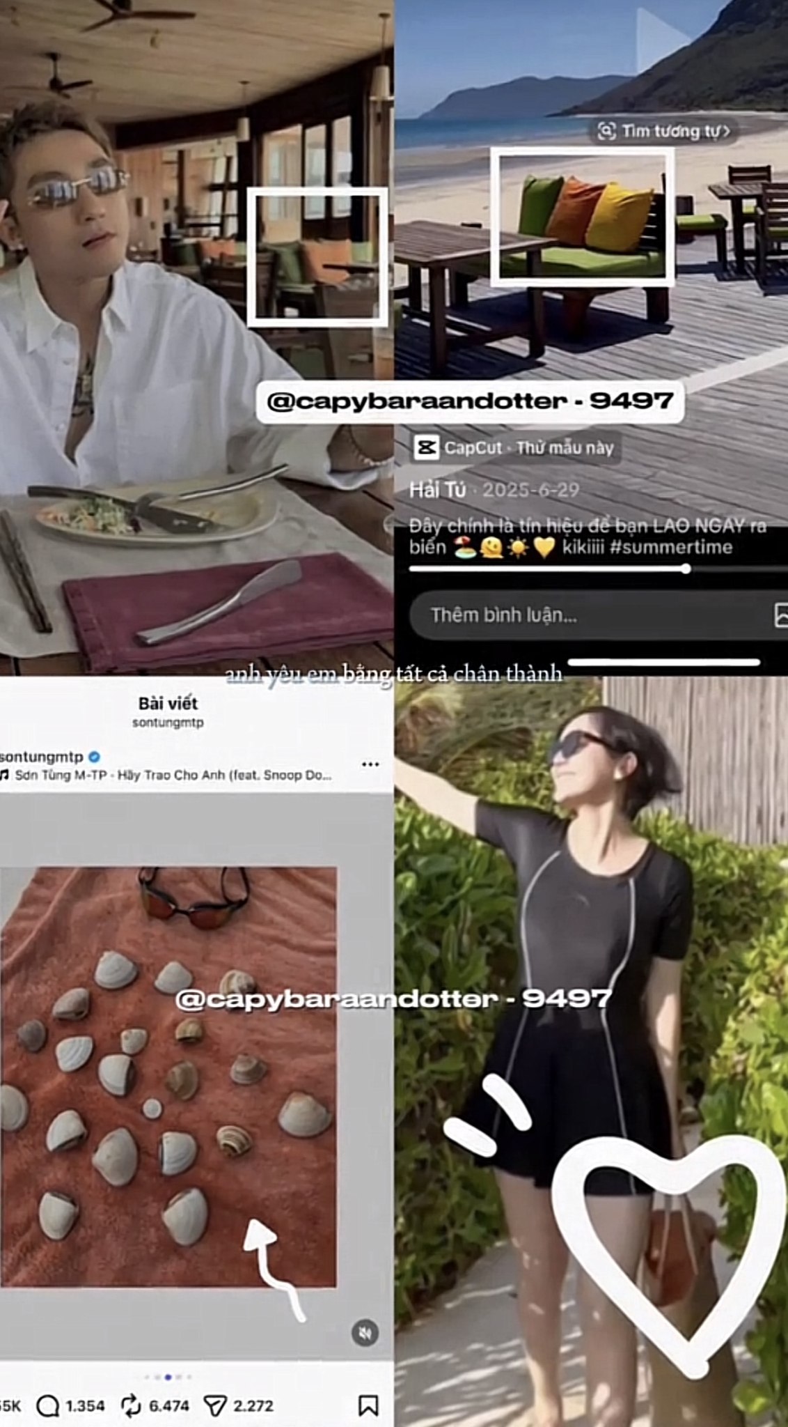 Dù thời điểm đăng tải ảnh du lịch khác nhau nhưng dân tình chắc mẩm cả hai ở chung một nơi