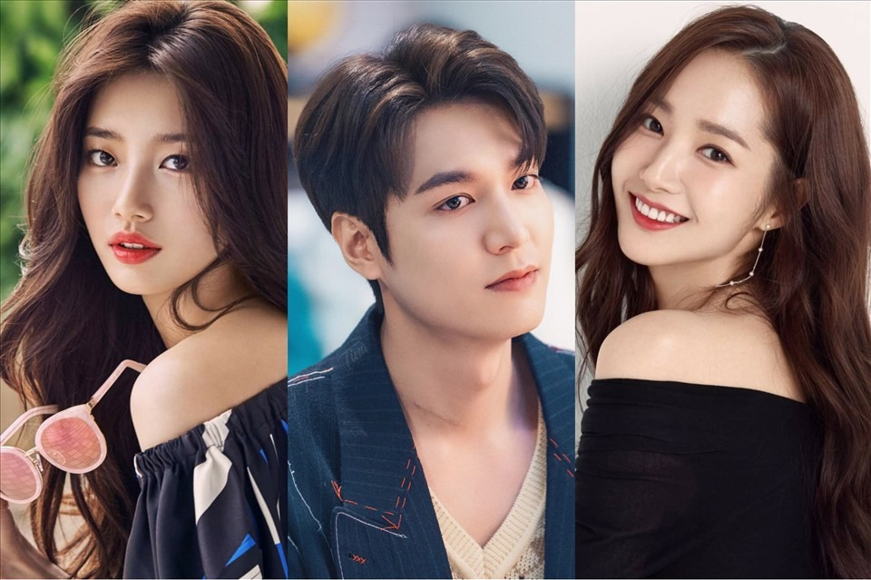 2 mối tình công khai của Lee Min Ho là Park Min Young và Suzy. Nguồn: Nate.