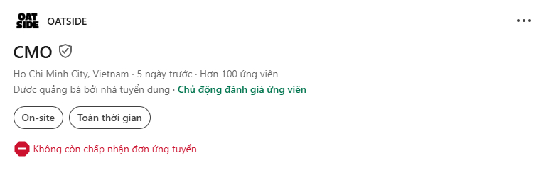 Có 100 ứng viên gửi hồ sơ về.