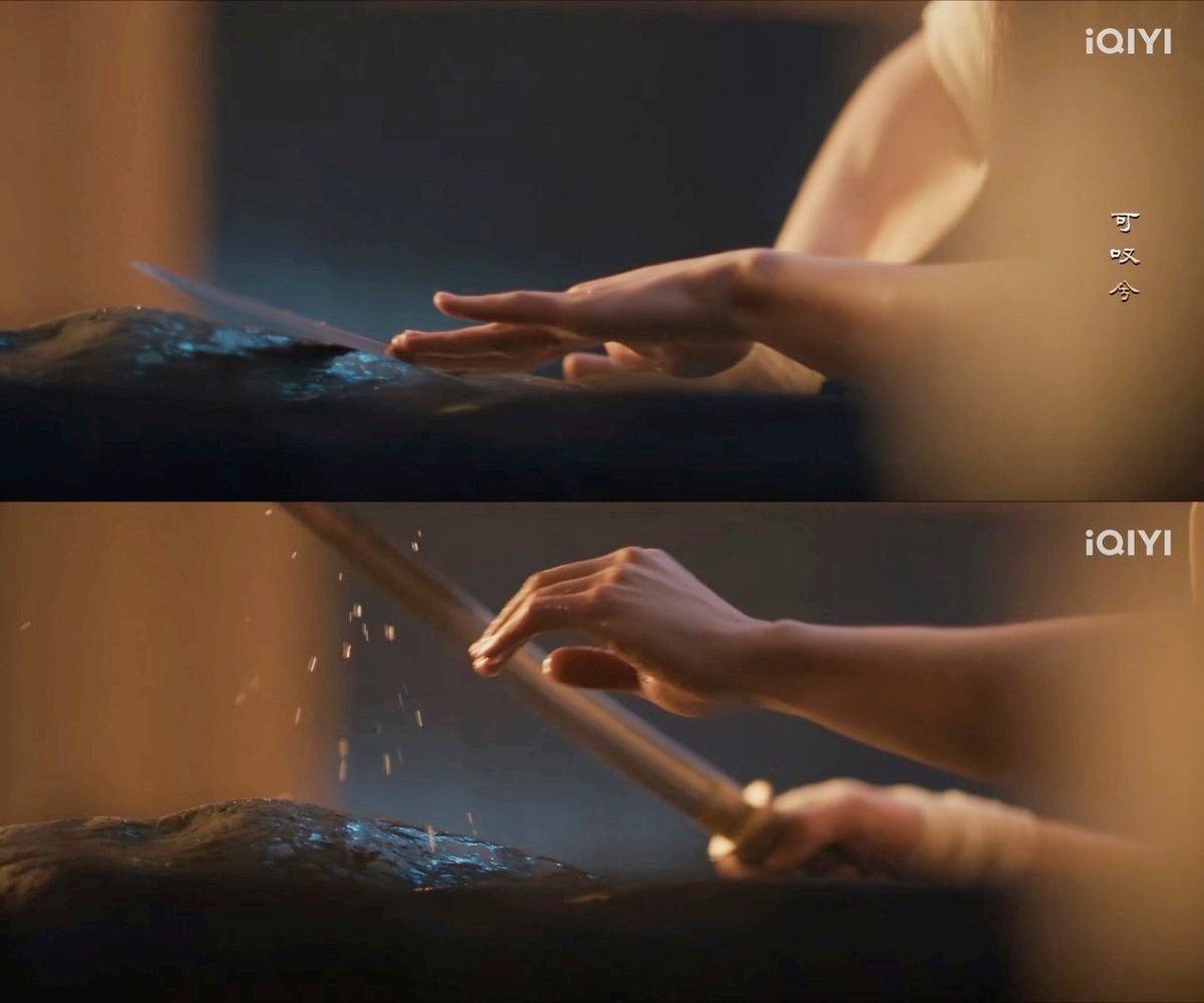 Cảnh quay rèn vũ khí cần khí thế mạnh mẽ nhưng đoàn phim quay cận cảnh đôi tay cong cong nam diễn viên