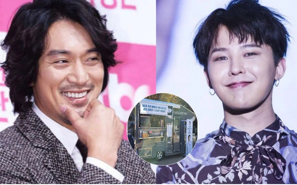 G-Dragon gửi xe cafe ủng hộ anh rể đóng phim. Ảnh: X