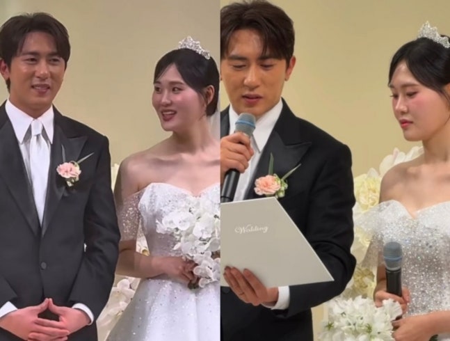 Ấy vậy mà chỉ đúng 1 ngày sau khi cử hành hôn lễ, Kim Won Hoon và Eom Ji Yoon lại đột ngột xác nhận đã ly dị. Ảnh: Nate