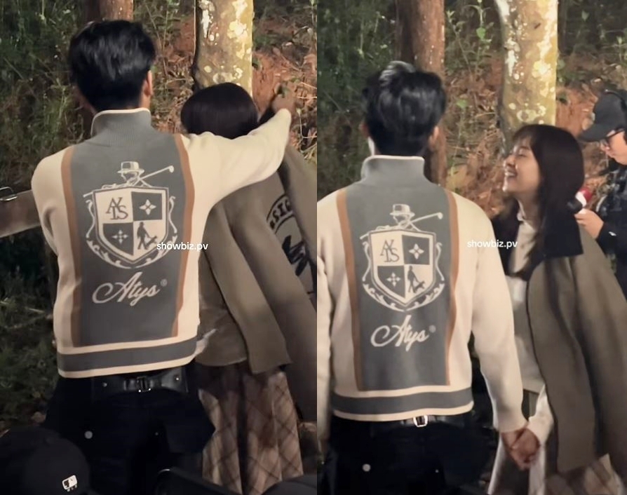 Gia Huy chăm sóc Triều Dâng. Cả hai còn nắm tay nhau công khai