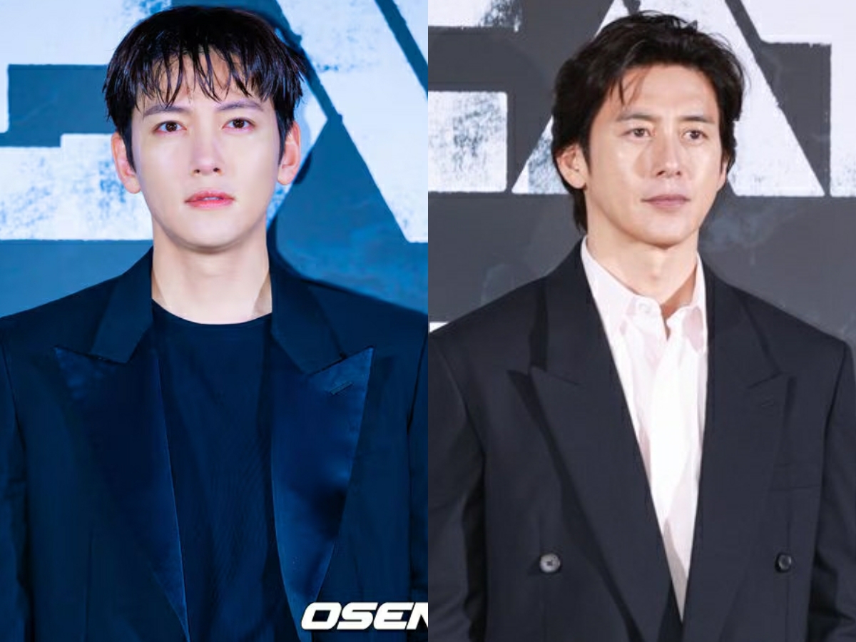 Bên cạnh Jeon Ji Hyun, màn xuất hiện của Ji Chang Wook - Go Soo cũng khiến mạng xã hội bàn tán xôn xao, âu cũng là bởi lâu lắm công chúng mới có dịp được chiêm ngưỡng sự kiện quy tụ cùng lúc 2 nam thần đình đám màn ảnh. Trong sự kiện này, Ji Chang Wook bị nhận xét là trông lép vế trước đàn anh hơn gần chục tuổi. Ảnh: Naver