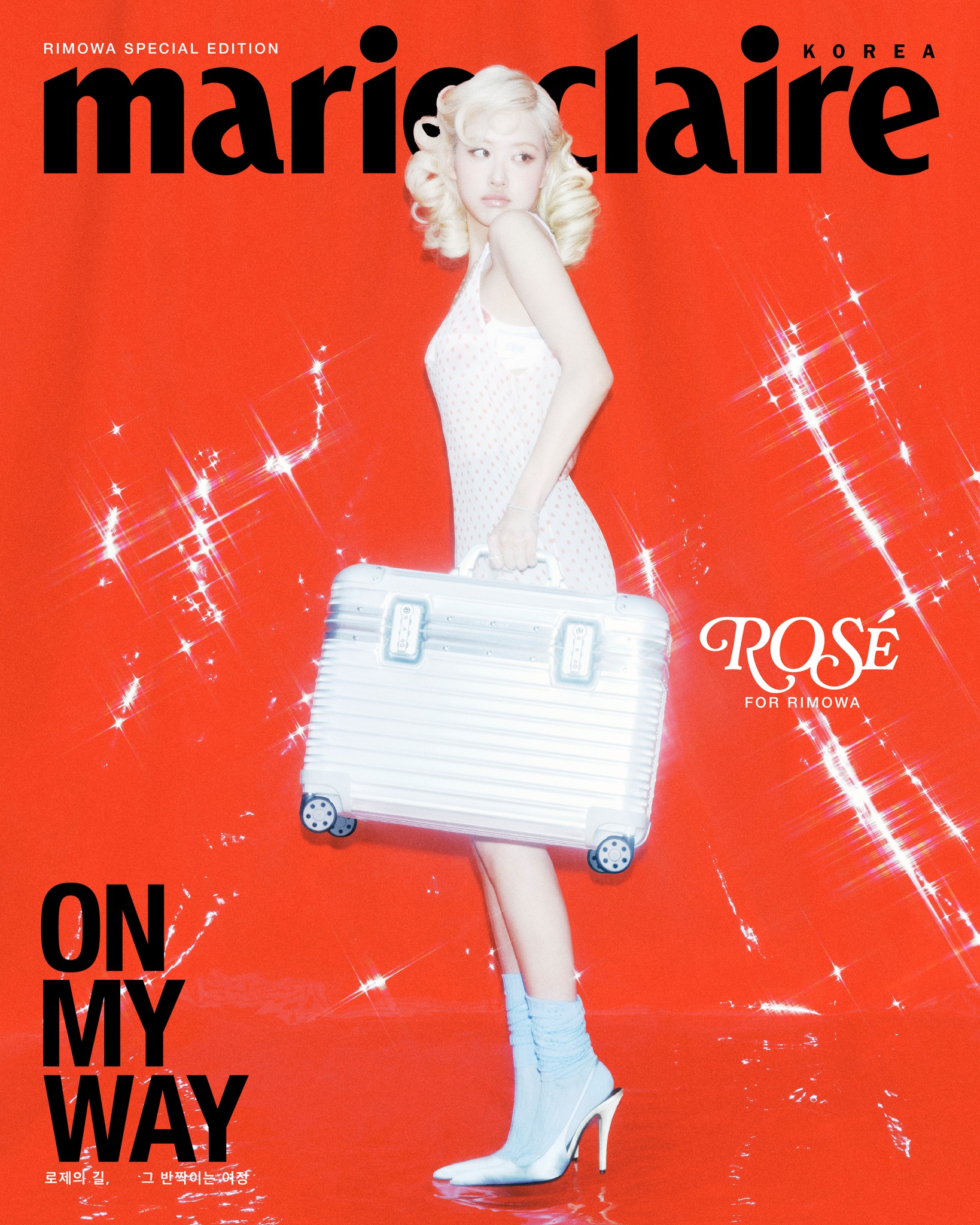 Rosé và 3 trang bìa Marie Claire Korea mới cùng thương hiệu Rimowa.