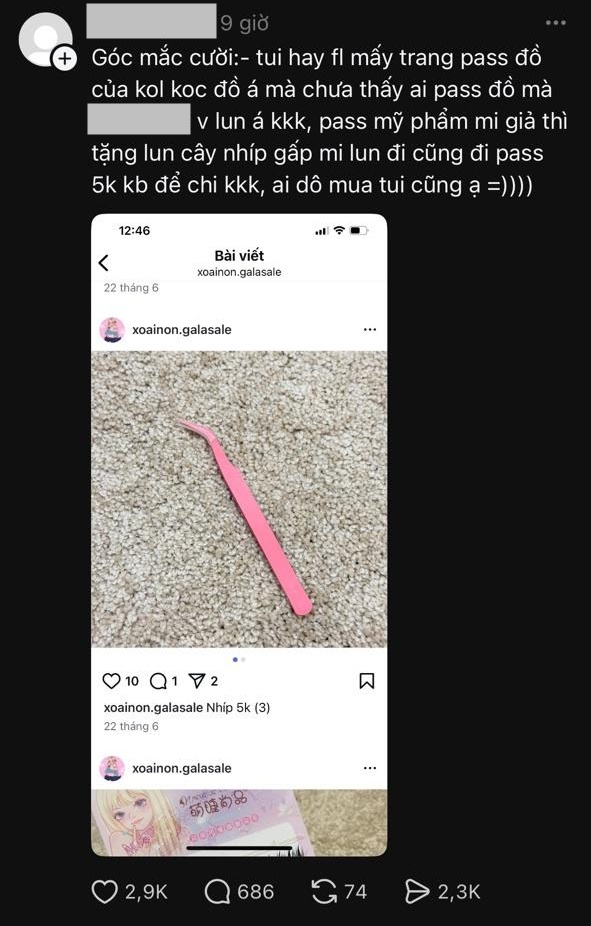 Xoài Non nói gì khi lại bị tố pass đồ 