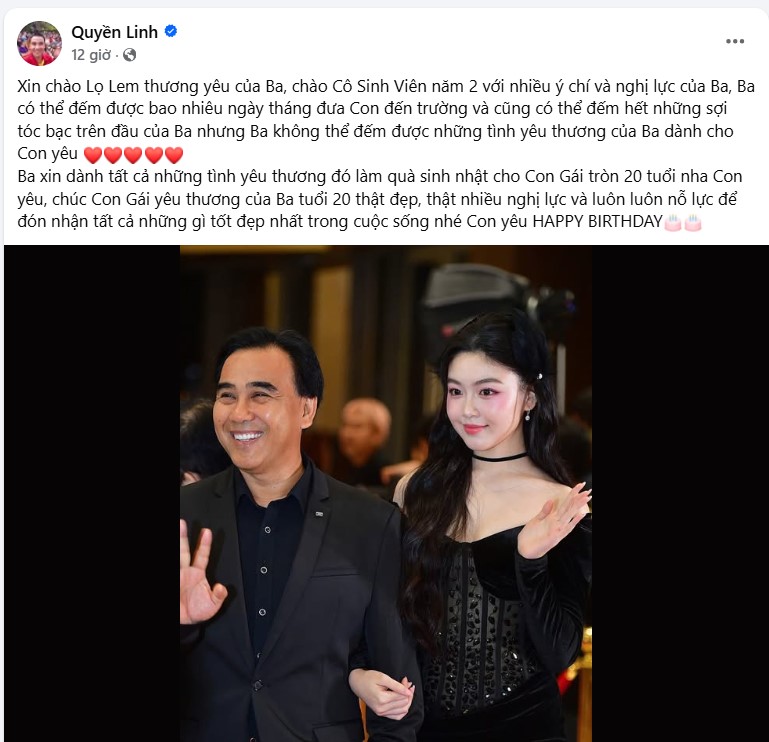 MC Quyền Linh gọi con là 