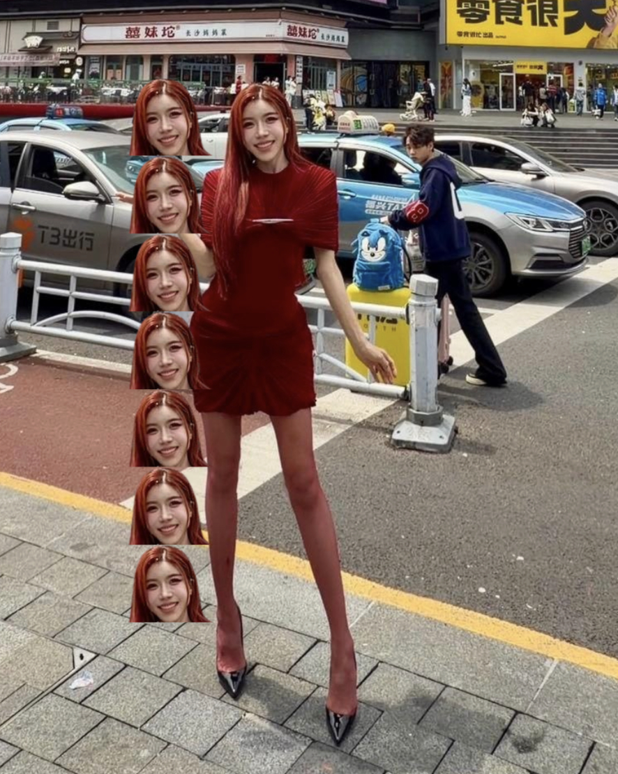 Tỉ lệ cơ thể lý tưởng của Trang Pháp dựa theo tỉ lệ chuẩn nhưng hiện tại đôi chân đang khá rất 