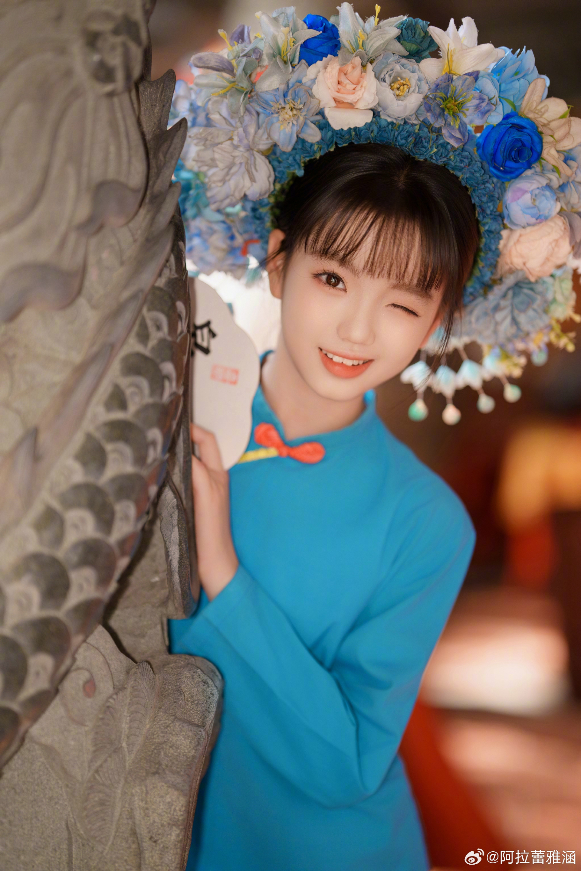 Nhã Hàm sở hữu vẻ đẹp ngọt ngào giống Điền Hi Vi và gương mặt hao hao nữ ca sĩ Đan Y Thuần. Ảnh: Sina.