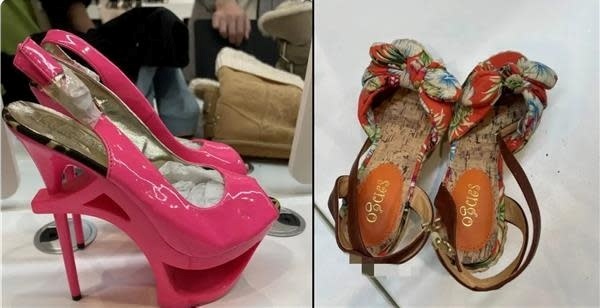 Nhìn vào quần áo, giày dép vừa cũ, vừa lỗi thời mà Y Năng Tịnh đăng bán trên web, dân tình Trung Quốc ai cũng ngán ngẩm. Ảnh: Sina.