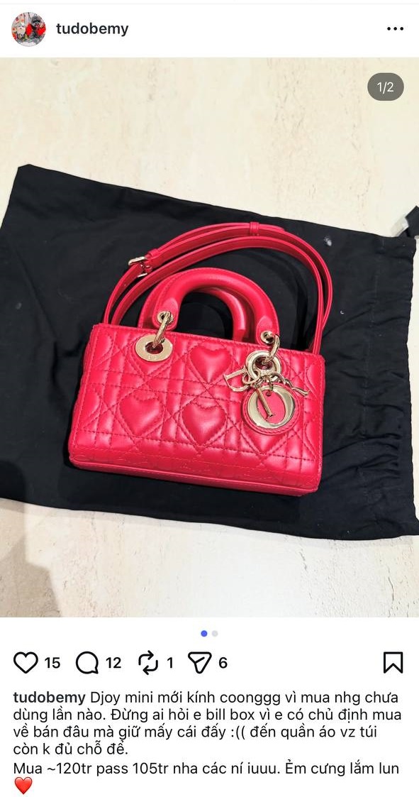 Huyền My lại vướng tranh cãi khi bán túi không đầy đủ giấy tờ với giá 105 triệu 