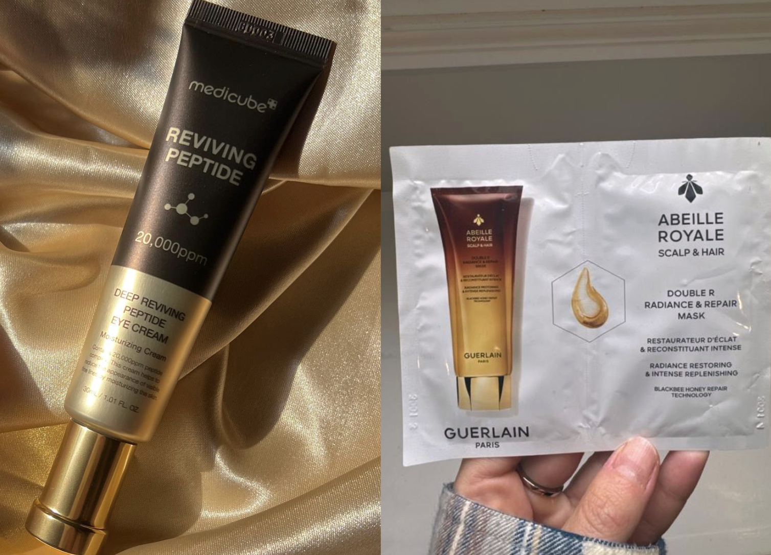 Kem mắt Medicube cùng mặt nạ tóc Guerlain cao cấp cũng góp mặt trong danh sách quà tặng 