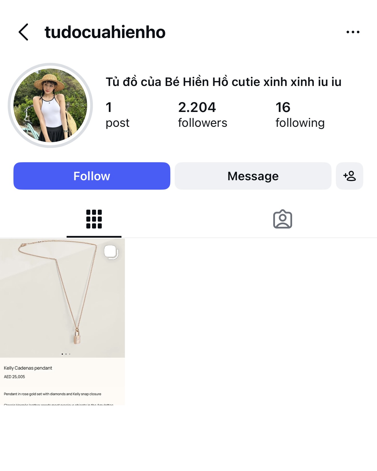 Trang thanh lý đồ hiệu của Hiền Hồ. 