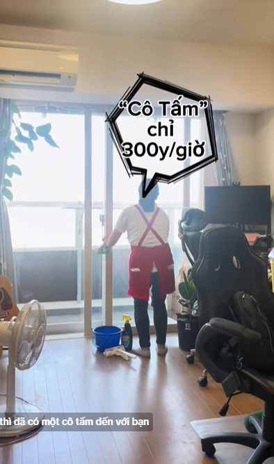 Nhiều quốc gia khác thông thường sẽ thuê người dọn dẹp theo giờ. Tại Nhật Bản, nhiều người chia sẻ mức thuê dọn dẹp từ 300 Yên - 1000 Yên/tiếng (khoảng 50 nghìn - 170 nghìn đồng). (Nguồn ảnh: @imhanchan)