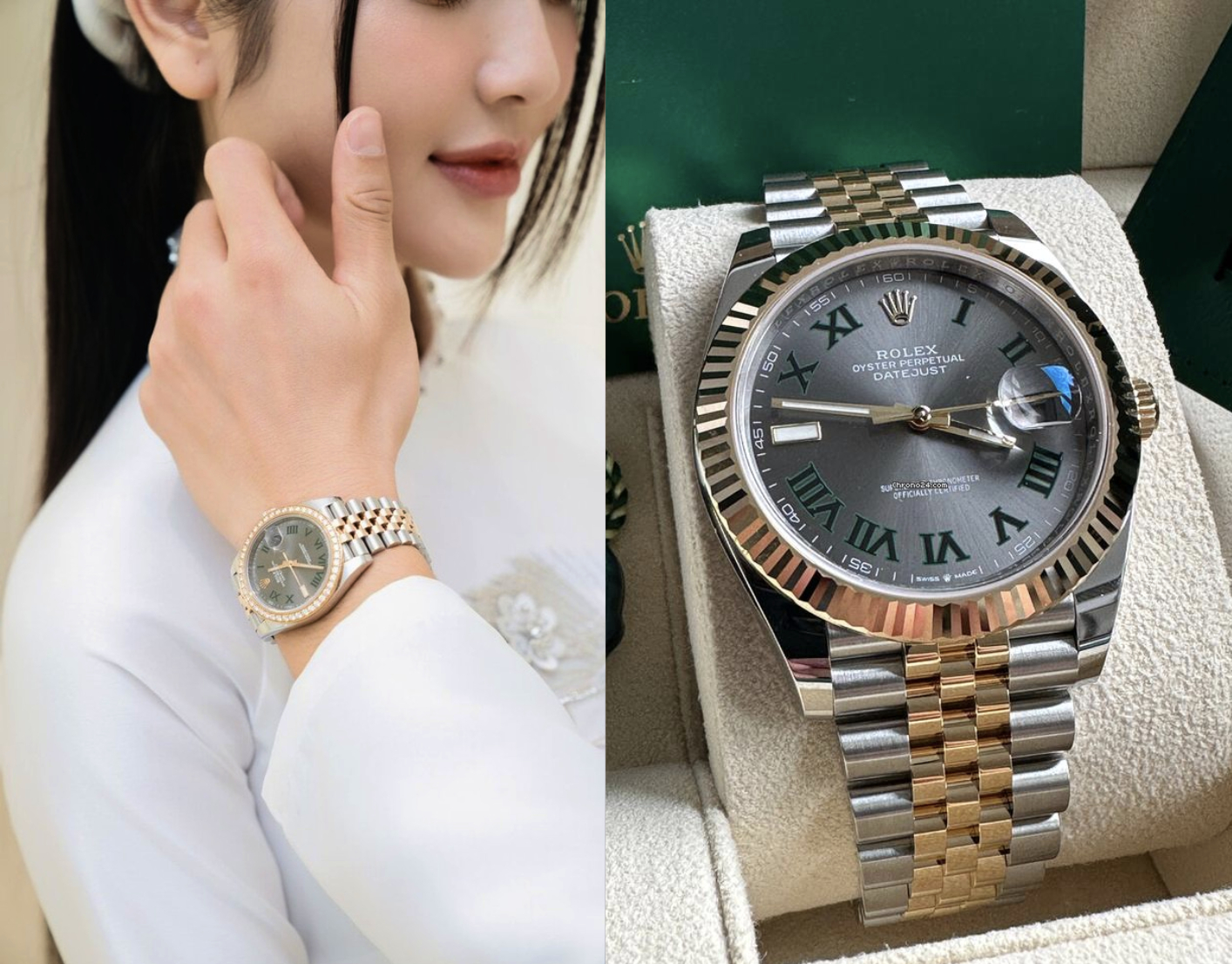 Chiếc Rolex khá cổ điển mà Quang Hải mang trong ngày lễ dạm ngõ.