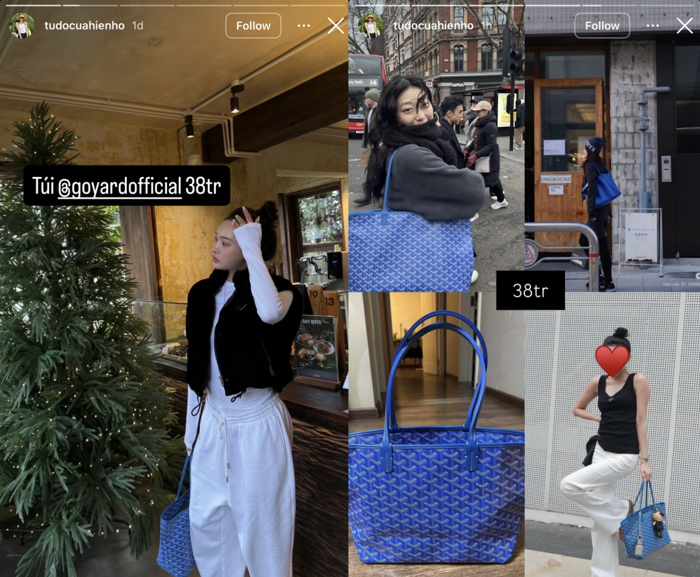 Túi Goyard Artois PM gía 2700 USD (72 triệu), được nữ ca sĩ bán lại giá 38 triệu.