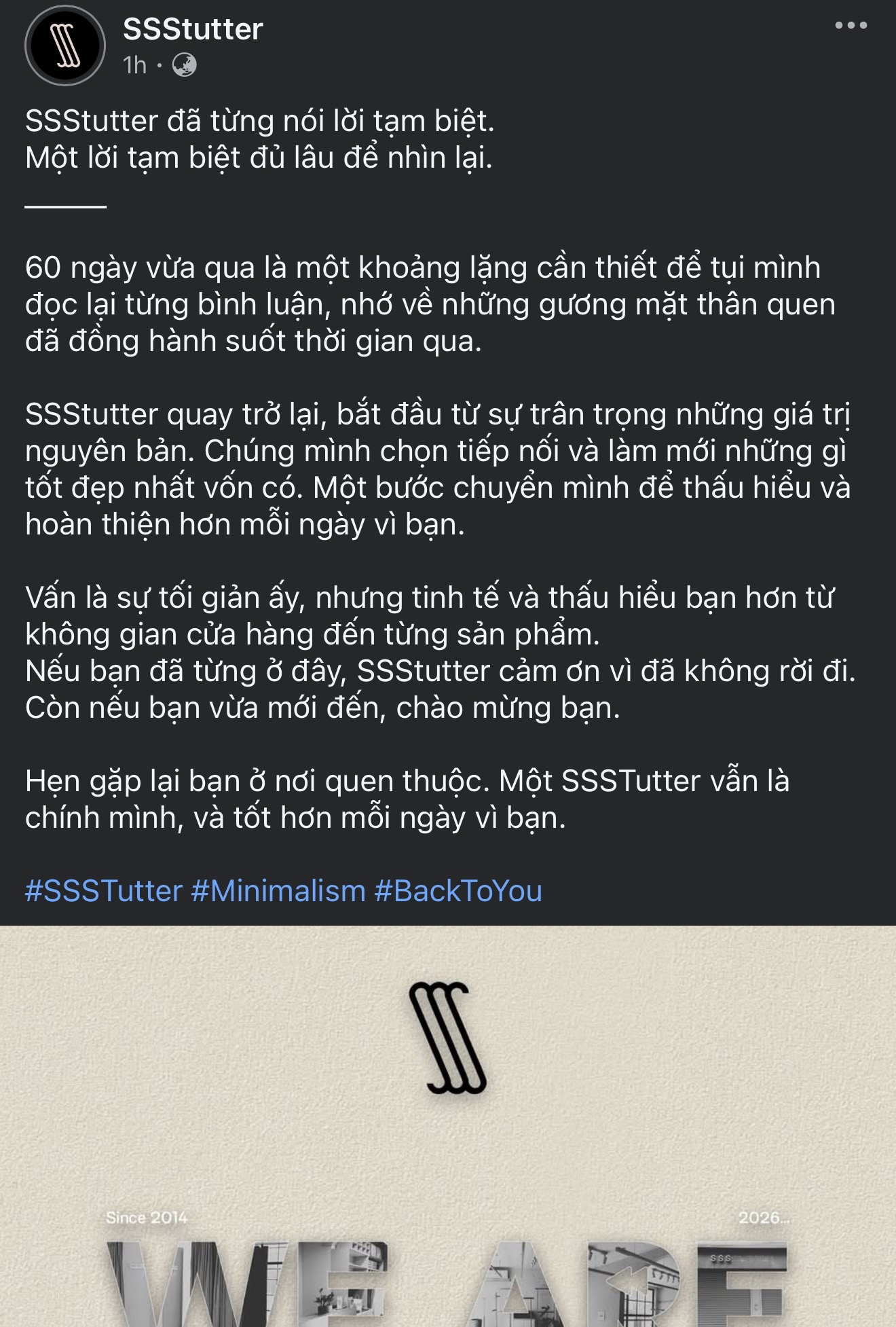 Thông báo lại tiếp tục quay lại của SSStutter (Ảnh chụp màn hình).