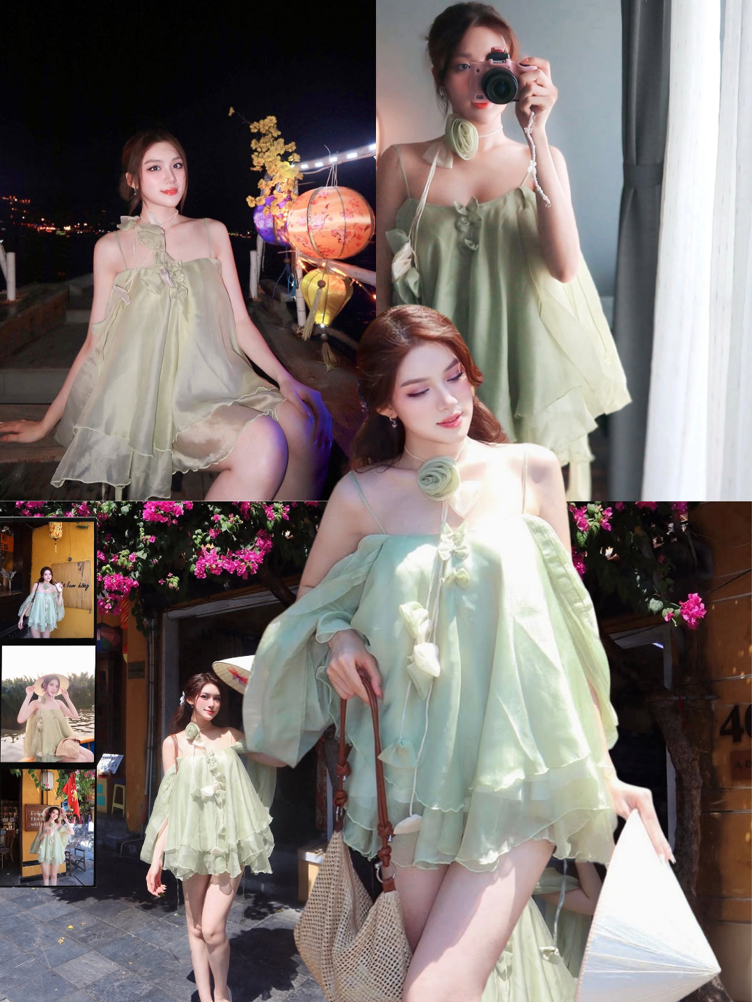 Phương Oanh mặt xinh dáng đẹp, style 