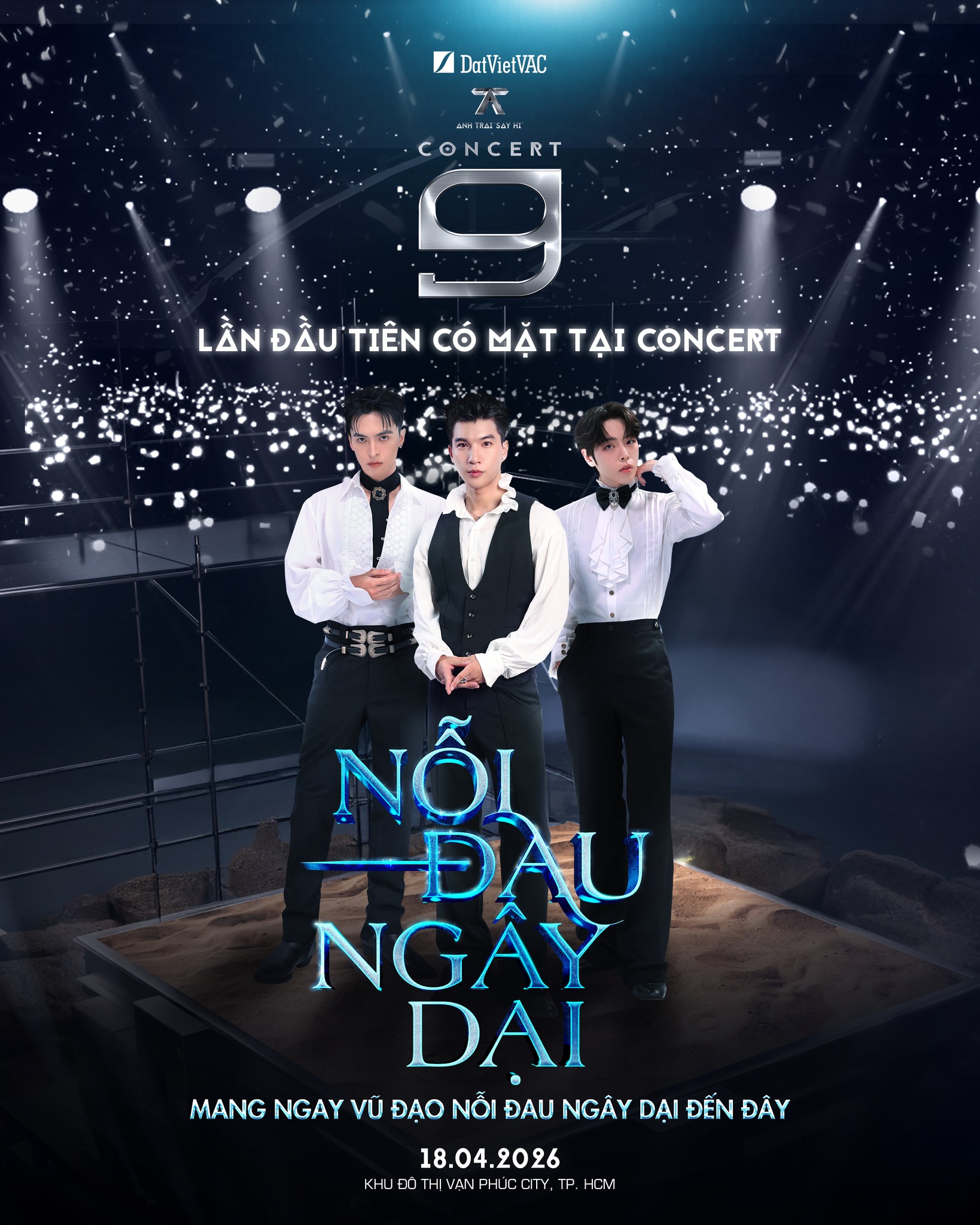 Nỗi Đau Ngây Dại sẽ lần đầu tiên xuất hiện tại Day 9, với sự thể hiện của HIEUTHUHAI, Đức Phúc và Công Dương (Ảnh: Anh Trai Say Hi) 