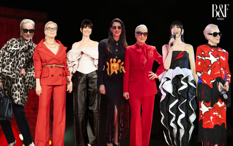 Meryl Streep thường có xu hướng diện màu đỏ - ám chỉ