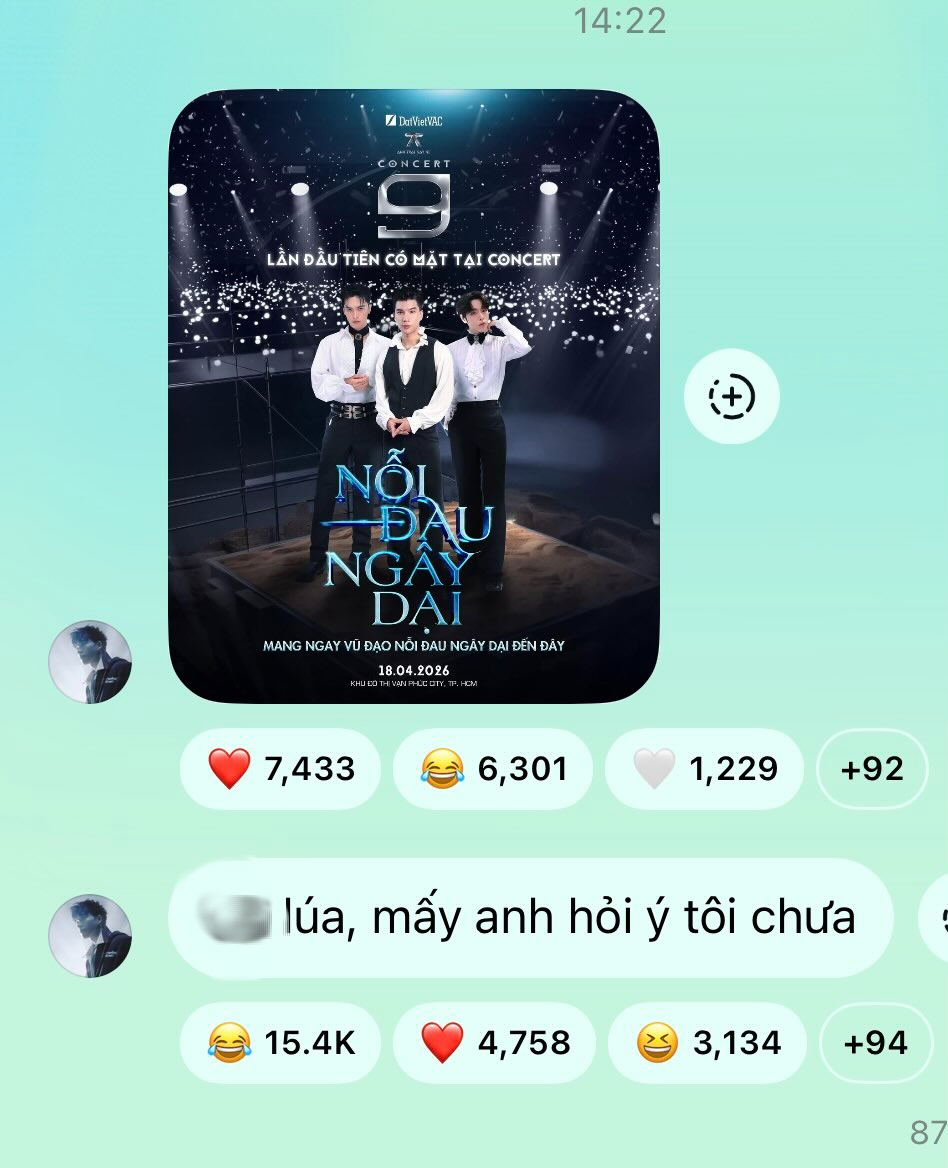 Dễ thấy HIEUTHUHAI không có vẻ gì là hứng thú, cũng không ngờ Nỗi Đau Ngây Dại sẽ được thêm vào setlist Day 9