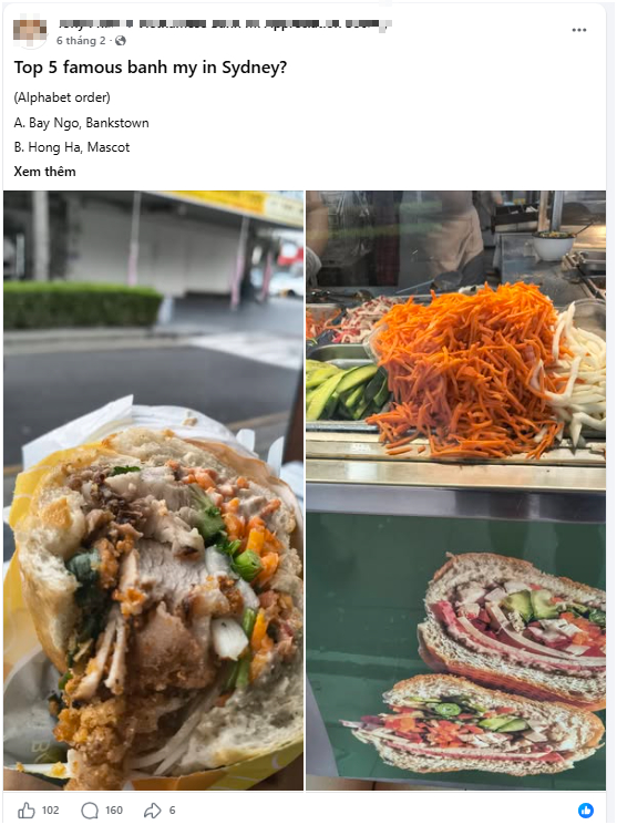Bài này thì review top 5 địa chỉ bán bánh mì ngon ở Sydney, Úc.