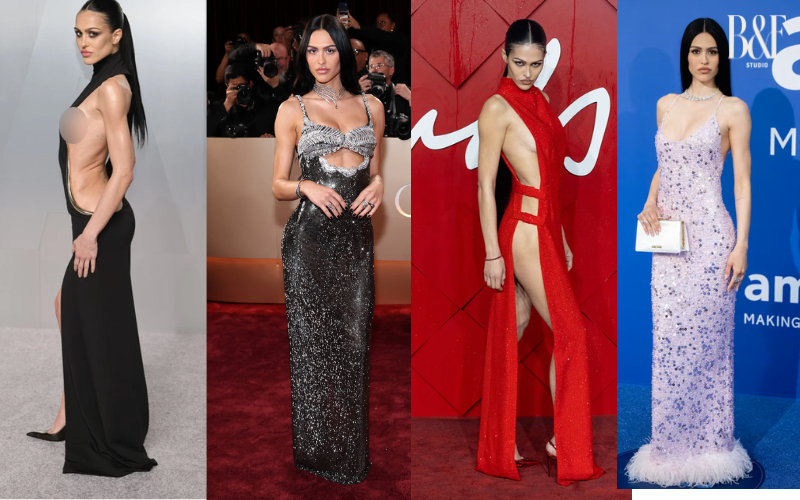 Hay những outfit ôm sát, có phần cut out táo bạo cũng chính là công thức làm nên style thời trang cực chiến của Amelia Gray. Ảnh: X