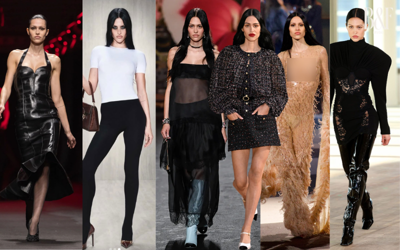 Mỹ nhân sinh năm 2001 dần trở thành gương mặt quen thuộc trên các sàn diễn của loạt thương hiệu lớn. Ảnh: X