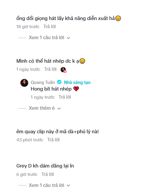 Khán giả đồng loạt yêu cầu Quang Tuấn hãy hát nhép (Ảnh cap màn hình)