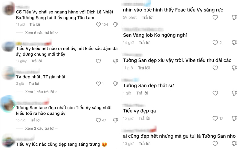 Đa phần, netizen đều chọn Tiểu Vy và Tường San là người đẹp nhất trong khung hình này.