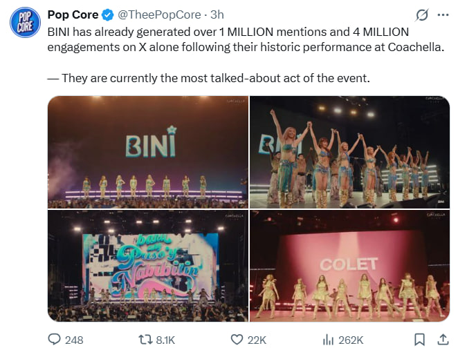 Nhóm nữ Đông Nam Á bị Coachella xếp vào sân khấu phụ khiến dân tình nổi giận, diễn hay không kém huyền thoại BLACKPINK