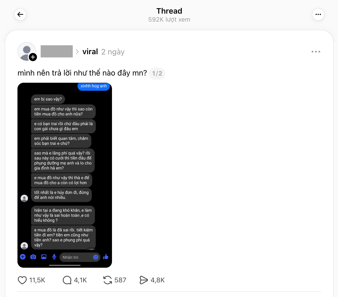 Bài đăng có gần 600k lượt xem (Ảnh chụp màn hình)