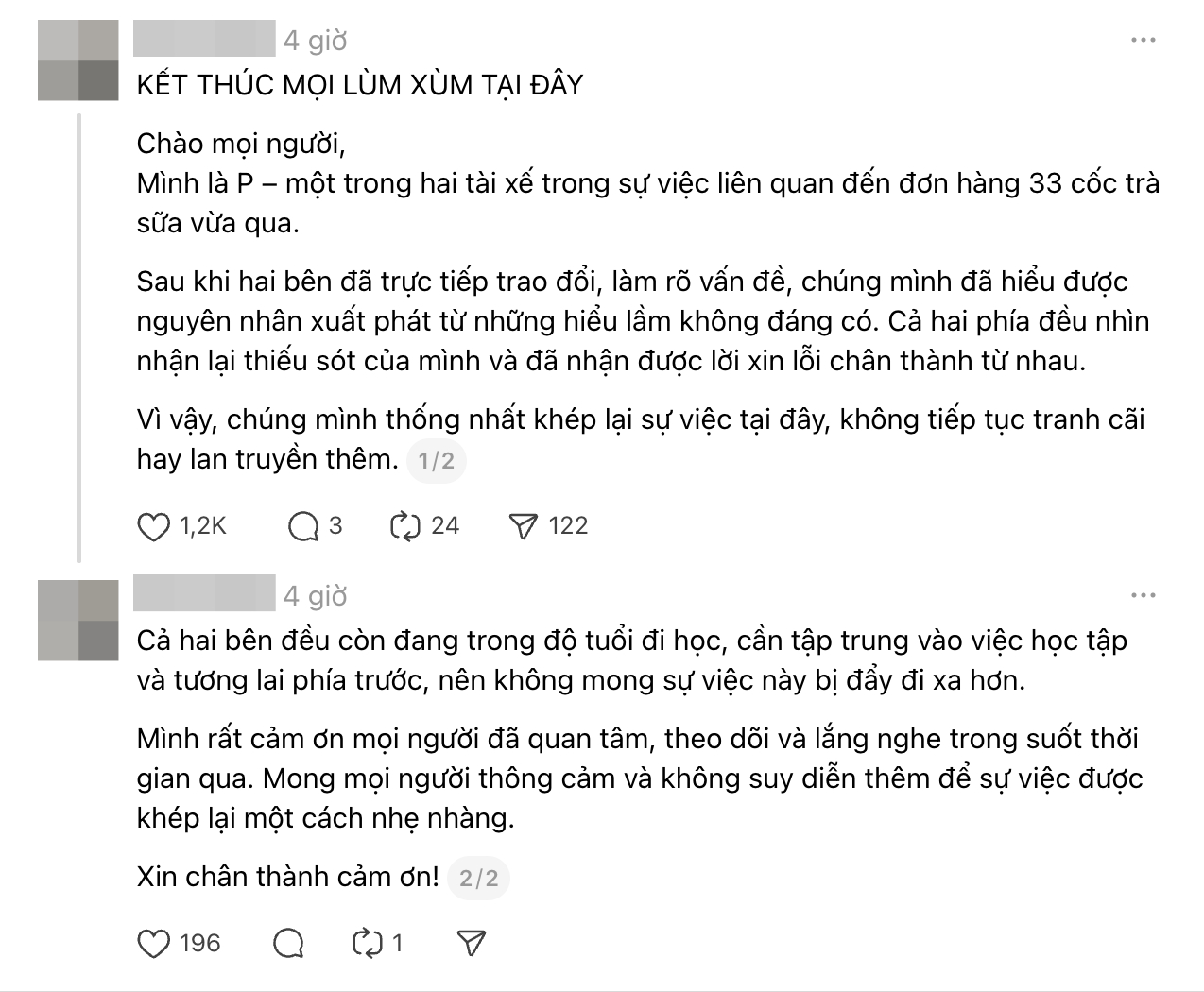 Shipper P. trong vụ việc đăng tải thông tin mới nhất