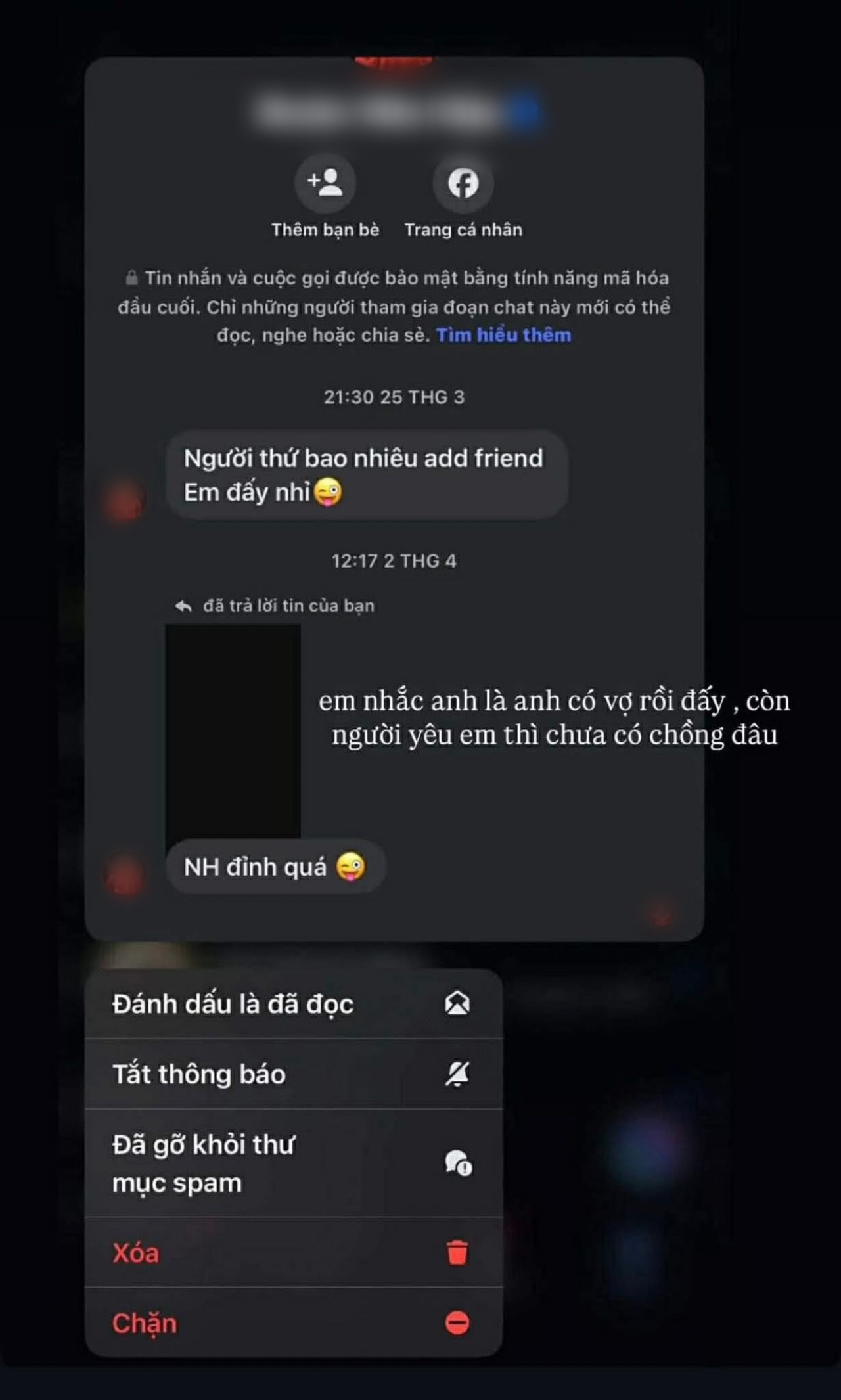 Tin nhắn Đ.V.H. gửi cho N.H. đang lan truyền trên MXH. Nguồn: MXH.
