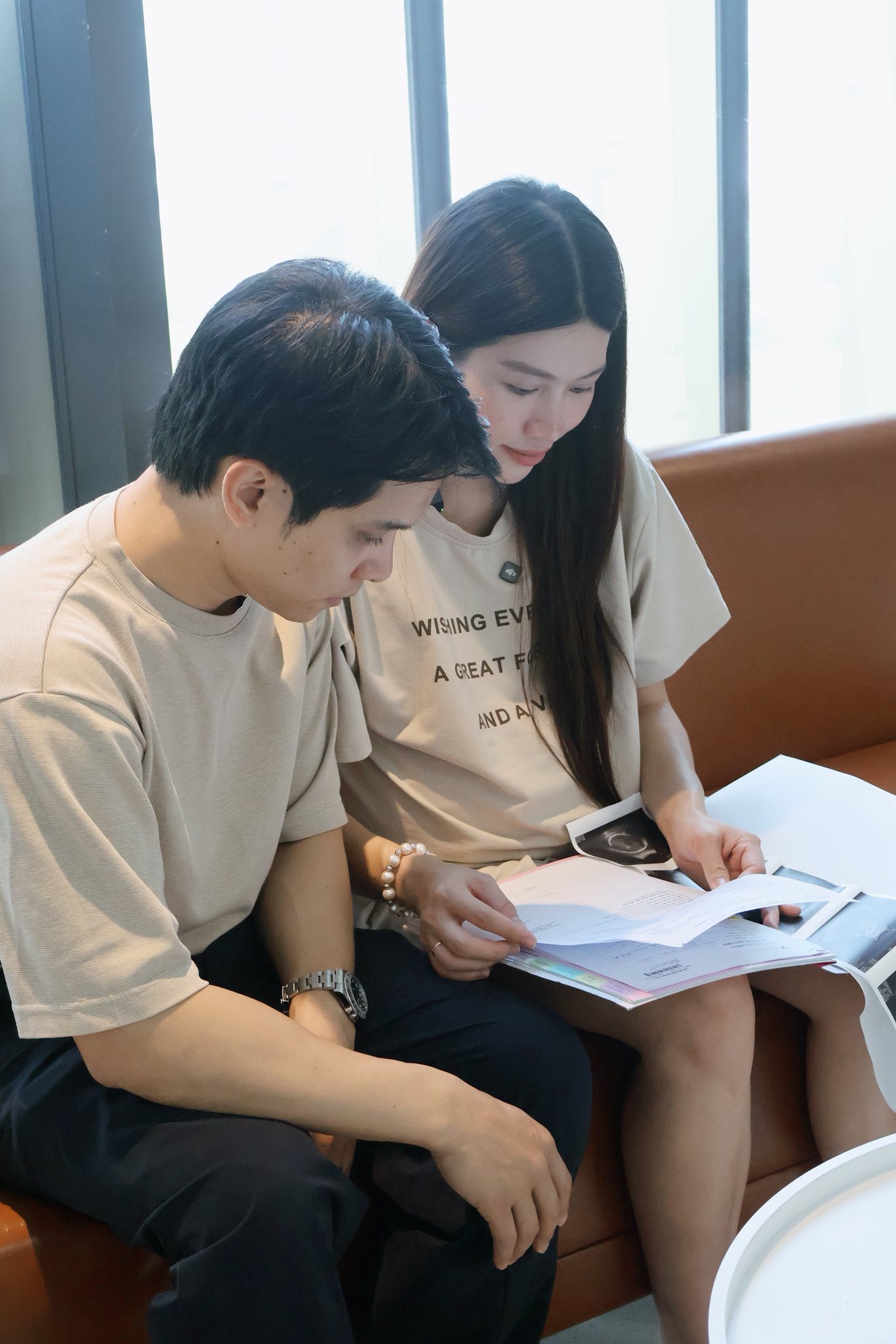 Quỳnh Châu luôn có chồng sát cánh động viên từ lúc bầu bí đến sinh con