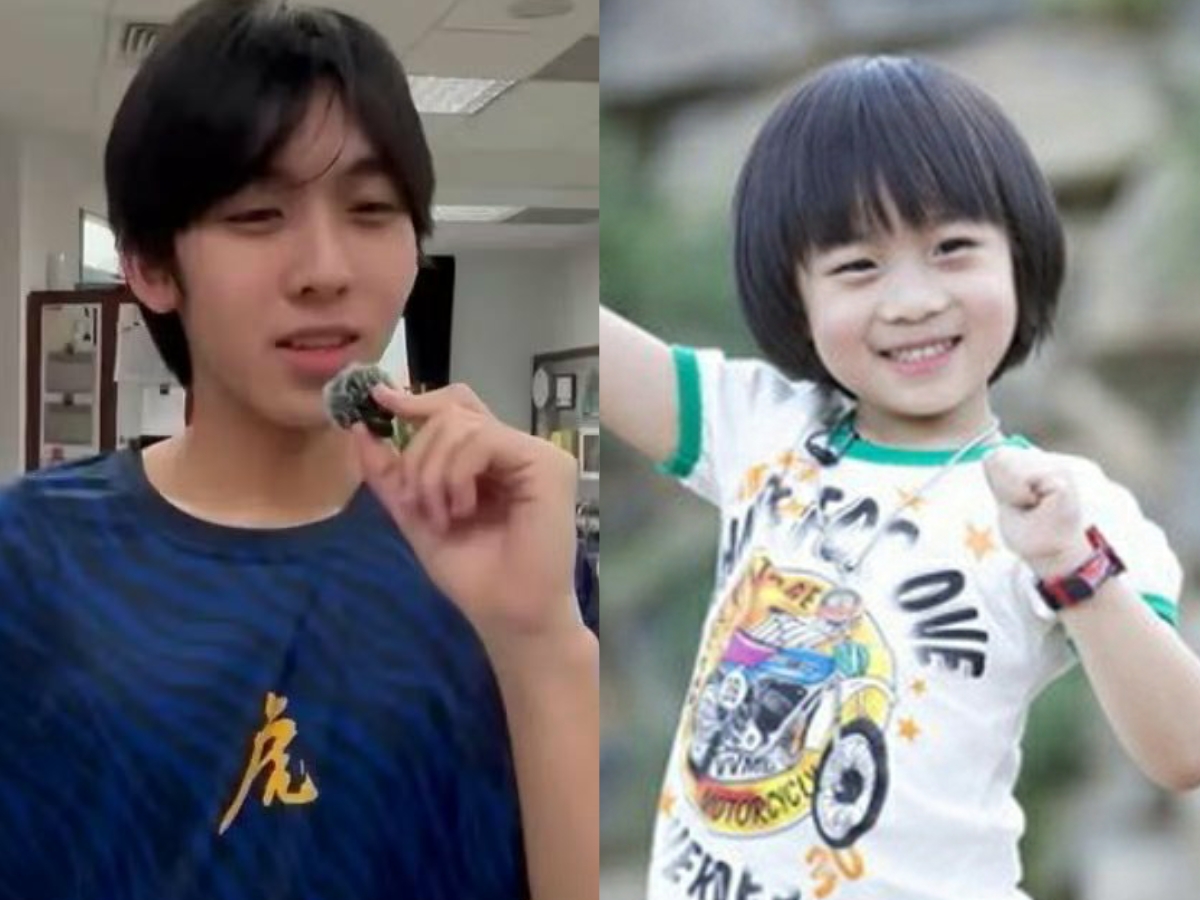 Kimi cười lên trông khá duyên, nhưng vẫn khiến nhiều khán giả không khỏi ngỡ ngàng vì chẳng giữ được nét nào hồi nhỏ. Ảnh: Weibo