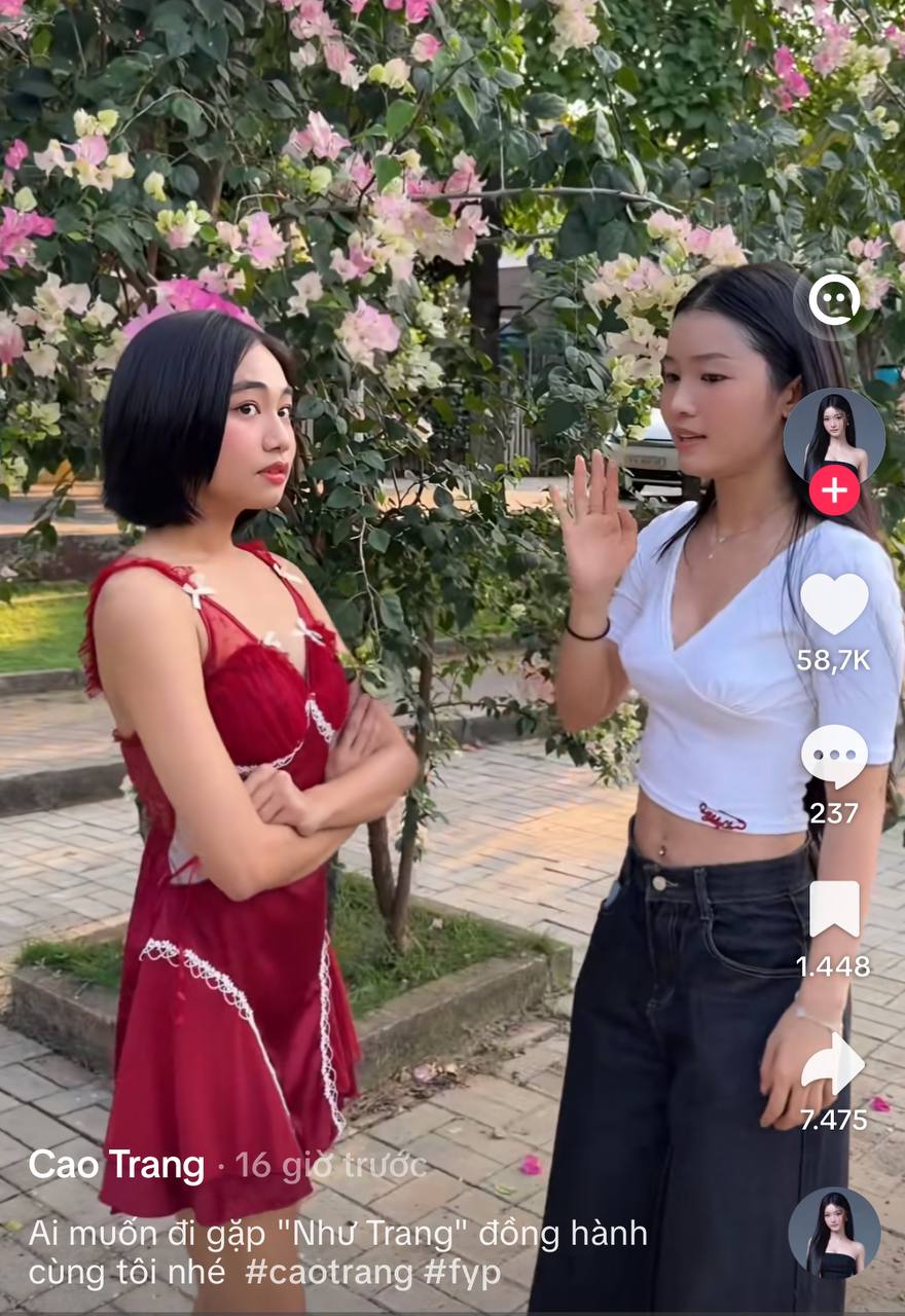 Mới đây, Ngân Hoà xuất hiện trong clip TikTok quay 