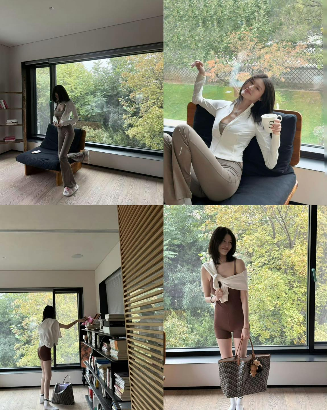 Vóc dáng như chưa từng sinh con của Hà Tuệ.