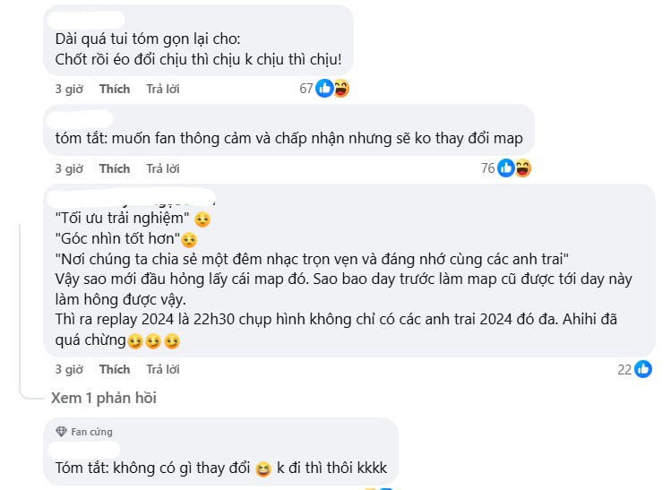 BTC concert Anh Trai Say Hi lên tiếng về việc đổi seat map nhưng không dập được sự bức xúc của fan