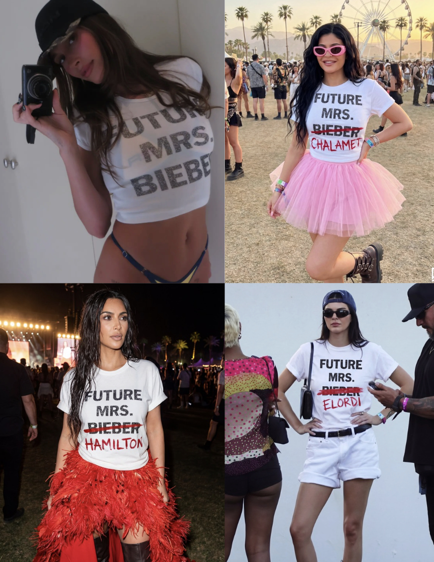 Chiếc áo Future Mrs. Bieber cực hot đợt này khi có công dụng chọc ghẹo các It Girl Hollywood nhưng chỉ có mỗi Hailey Bieber là