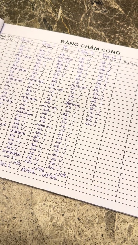 Số tiền được thưởng theo ngày của người giúp việc.