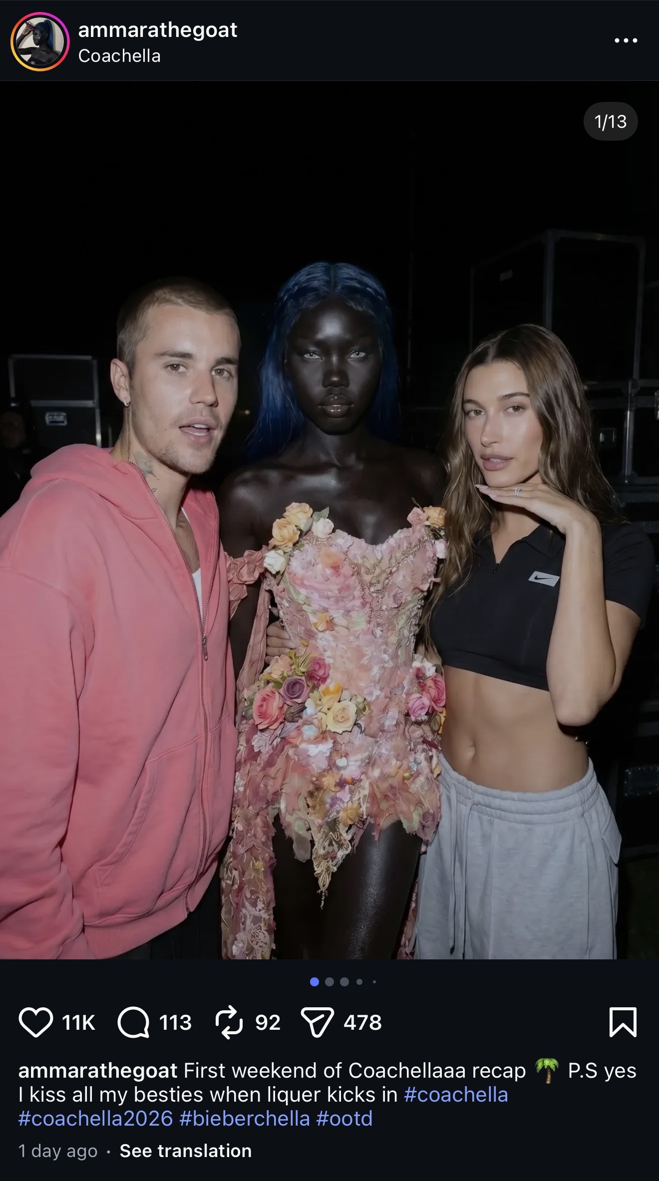 Amara tự nhận là bạn thân của nhiều người ngôi sao và còn nổi bật hơn họ trong cùng khung hình. 