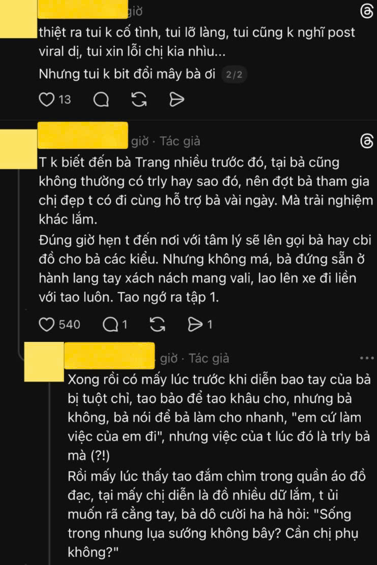Tài khoản này cho biết Thảo Trang là một người thân thiện, luôn muốn giúp đỡ người khác. Ảnh: Chụp màn hình