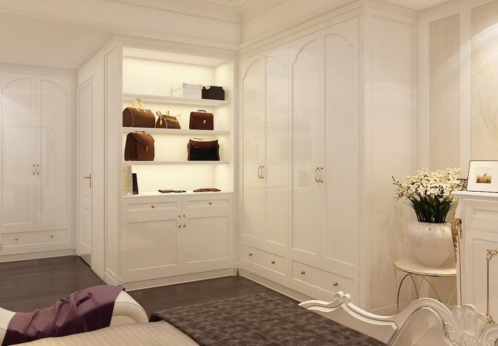 Không gian được bài trí với tông trắng chủ đạo