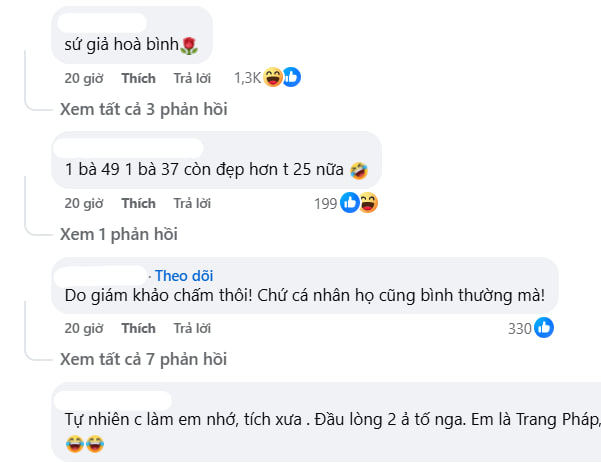 Dân mạng khen ngợi Trang Pháp tinh tế và gọi cô là sứ giả hòa bình (Ảnh cap màn hình)