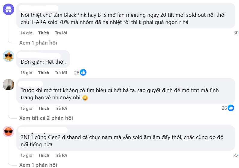Dân mạng chỉ ra nguyên nhân cho tình trạng bán vé ế ẩm này và lo lắng về tính khả thi của sự kiện (Ảnh cap màn hình)