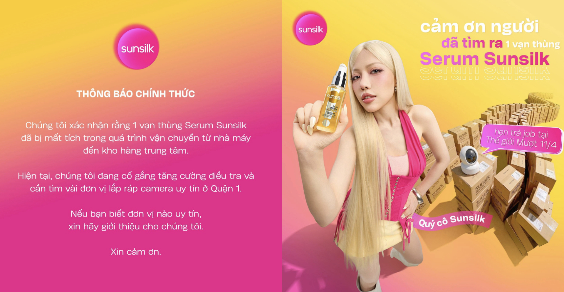 Sunsilk bắt trend vụ trộm Kit Kat để nhá hàng cho sự kết hợp với Phùng Khánh Linh qua những 
