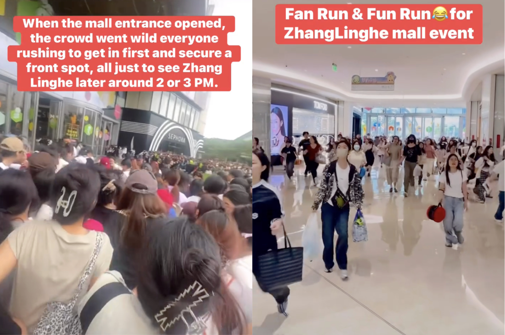  Cảnh tượng biển người náo loạn giành chỗ trước khi nhân vật chính xuất hiện.