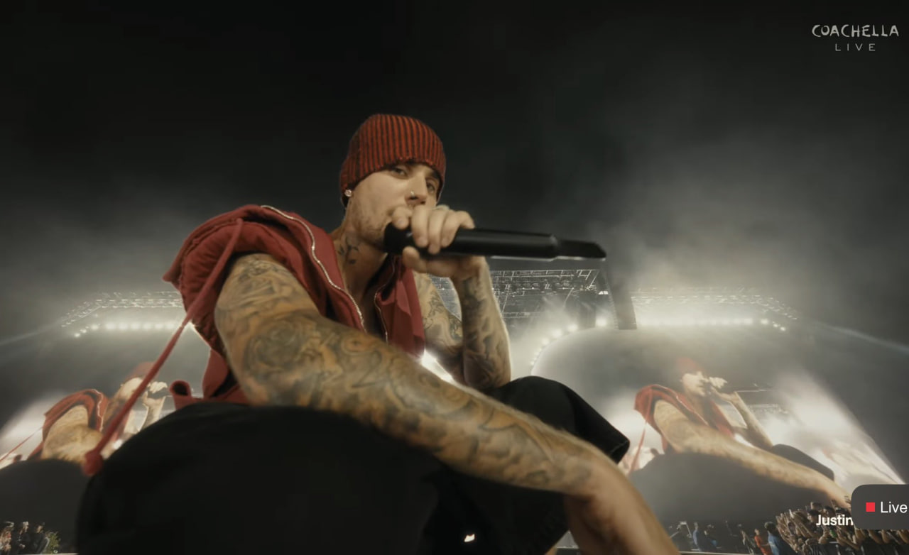 Justin Bieber tiếp tục khuấy đảo mạng xã hội tại tuần thứ hai của Coachella (Ảnh: X)