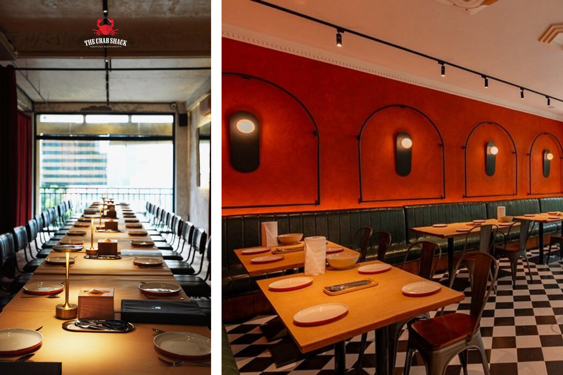 Không gian bên trong nhà hàng đậm chất Mỹ phóng khoáng và hiện đại